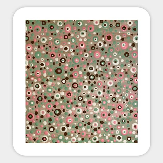 Pink and green abstract Sticker by AFarrar design